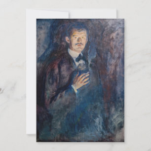 Edvard Munch - Self-Porträtt med Cigarette Inbjudningar