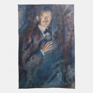 Edvard Munch - Self-Porträtt med Cigarette Kökshandduk