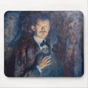 Edvard Munch - Self-Porträtt med Cigarette Musmatta
