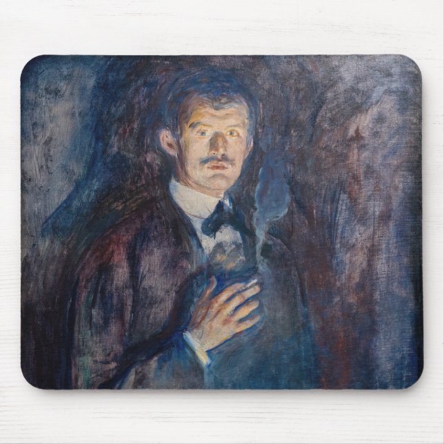 Edvard Munch - Self-Porträtt med Cigarette Musmatta (Framsidan)