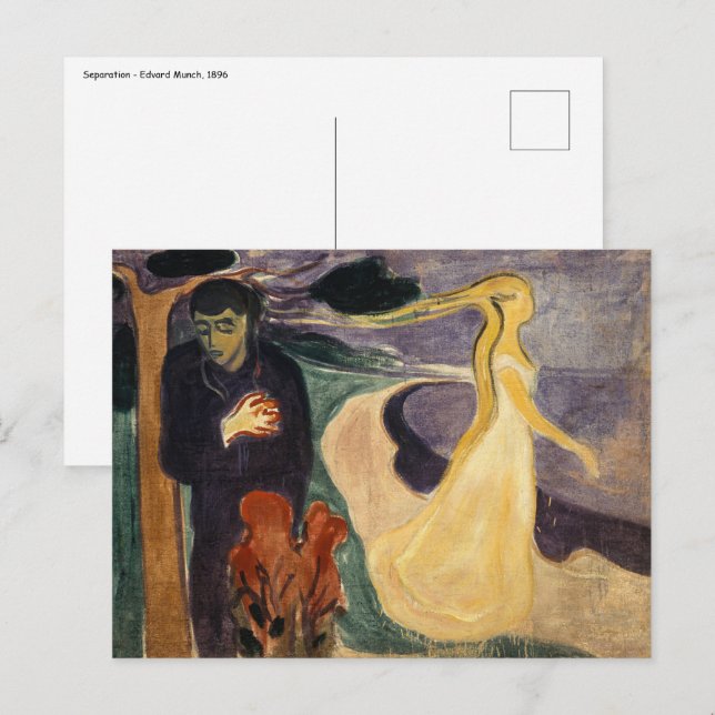 Edvard Munch - Separation Vykort (Fram/baksida)
