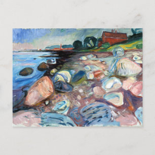 Edvard Munch Shore med Red House Vykort