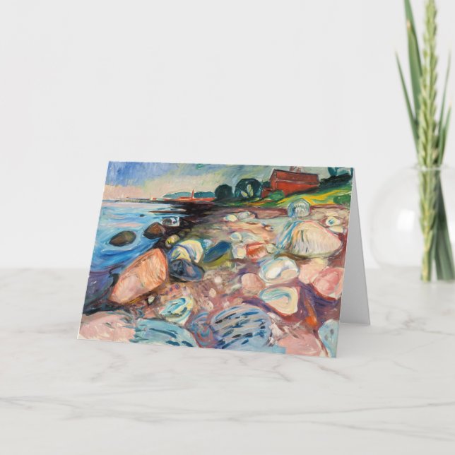 Edvard Munch - Shore with Red House Kort (Framsida)