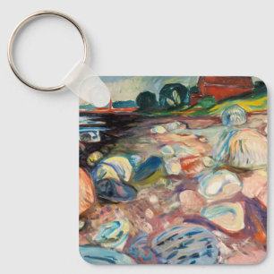 Edvard Munch - Shore with Red House Nyckelring