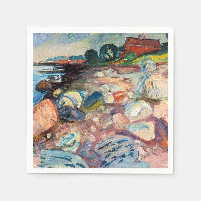 Edvard Munch - Shore with Red House Pappersservett (Framsidan)