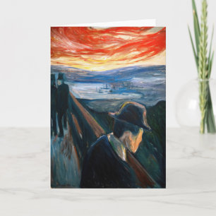 Edvard Munch - Sjukdom Mood vid Sunset, Despair 18 Kort