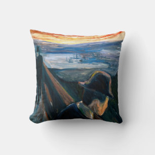 Edvard Munch - Sjukdom Mood vid Sunset, Despair 18 Kudde