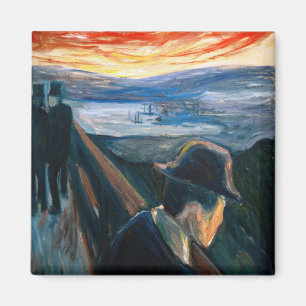 Edvard Munch - Sjukdom Mood vid Sunset, Despair 18 Magnet