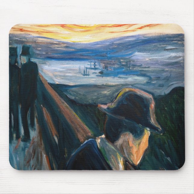Edvard Munch - Sjukdom Mood vid Sunset, Despair 18 Musmatta (Framsidan)