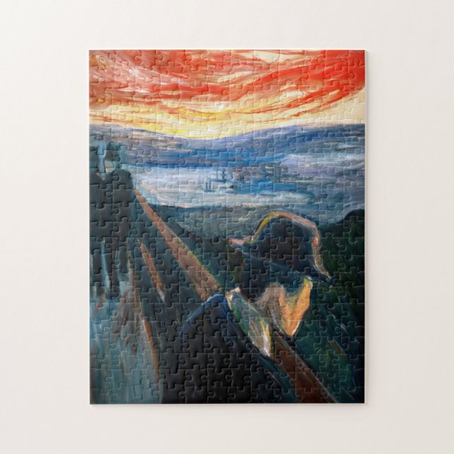 Edvard Munch - Sjukdom Mood vid Sunset, Despair 18 Pussel (Vertikal)