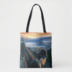 Edvard Munch - Sjukdom Mood vid Sunset, Despair 18 Tygkasse