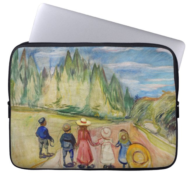 Edvard Munch - skogen Fairytale Laptop Fodral (Framsidan)