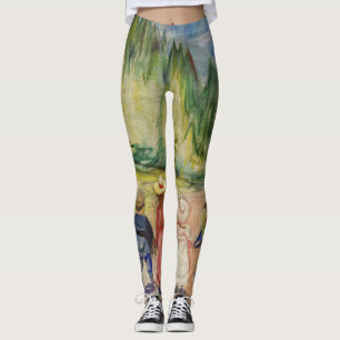Edvard Munch - skogen Fairytale Leggings