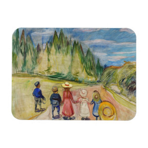 Edvard Munch - skogen Fairytale Magnet