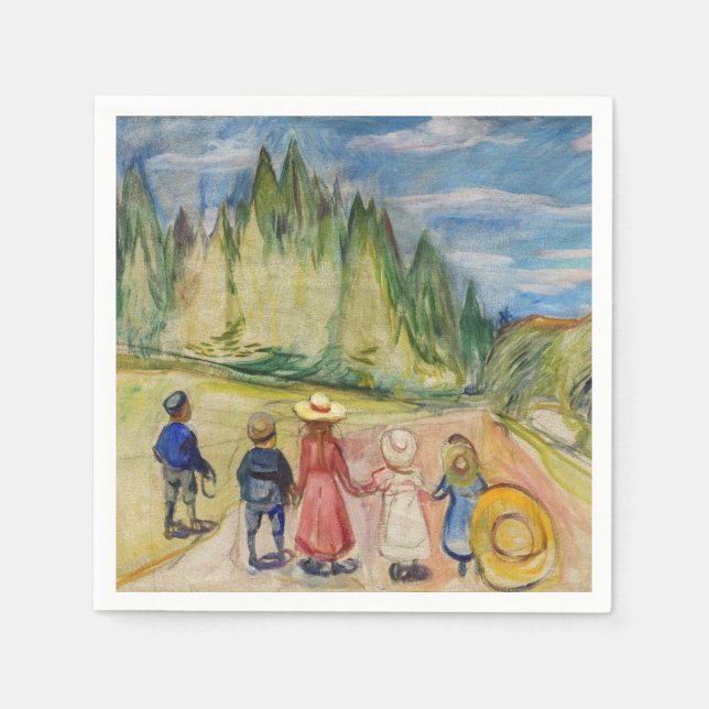 Edvard Munch - skogen Fairytale Pappersservett (Framsidan)