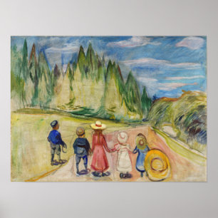 Edvard Munch - skogen Fairytale Poster