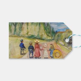 Edvard Munch - skogen Fairytale Presentetikett