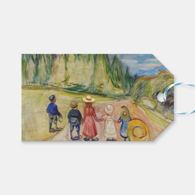 Edvard Munch - skogen Fairytale Presentetikett (Framsidan (Horisontell))