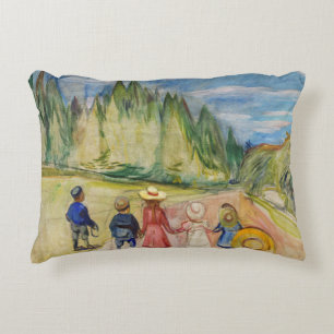 Edvard Munch - skogen Fairytale Prydnadskudde