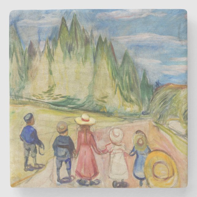 Edvard Munch - skogen Fairytale Stenunderlägg (Framsidan)