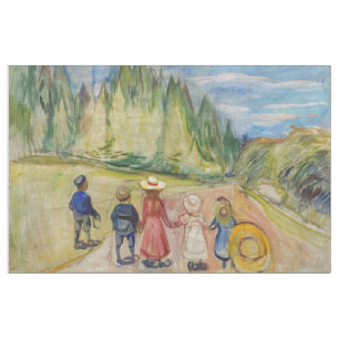 Edvard Munch - skogen Fairytale Tyg