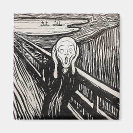 Edvard Munch, Skräm Lithograph Print Berömd Magnet