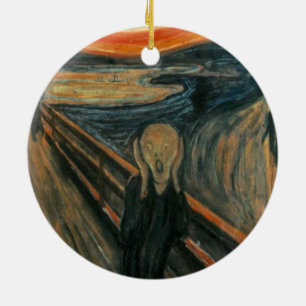 Edvard Munch - Skrämen Julgransprydnad Keramik