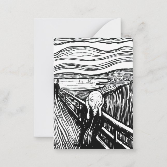 Edvard Munch - Skrämlitografi Anteckningskort (Framsida)