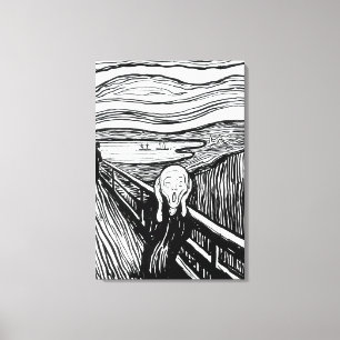 Edvard Munch - Skrämlitografi Canvastryck