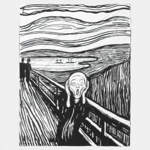 Edvard Munch - Skrämlitografi Fleecefilt
