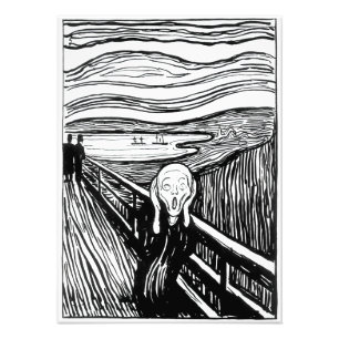 Edvard Munch - Skrämlitografi Fototryck
