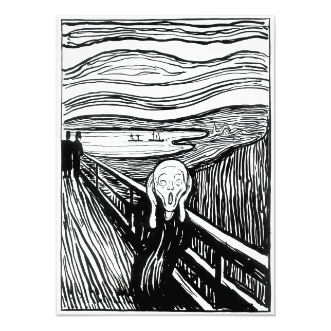 Edvard Munch - Skrämlitografi Fototryck (Framsidan)