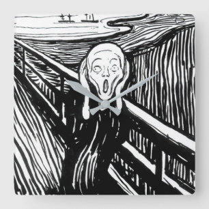 Edvard Munch - Skrämlitografi Fyrkantig Klocka