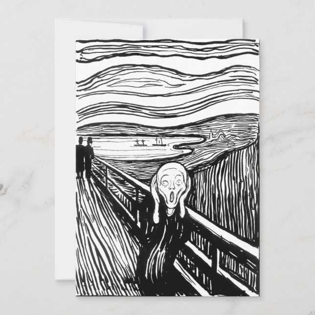Edvard Munch - Skrämlitografi Inbjudningar (Framsida)