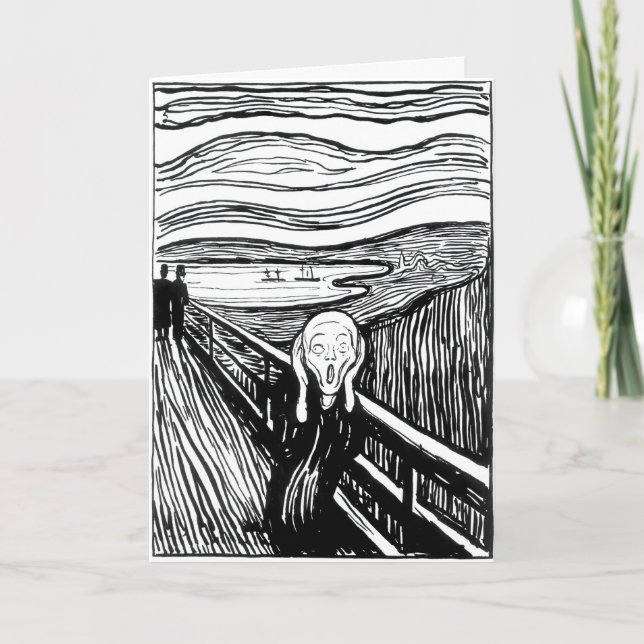 Edvard Munch - Skrämlitografi Kort (Framsida)
