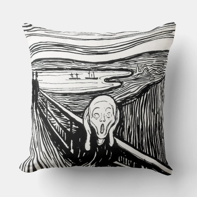 Edvard Munch - Skrämlitografi Kudde (Framsida)