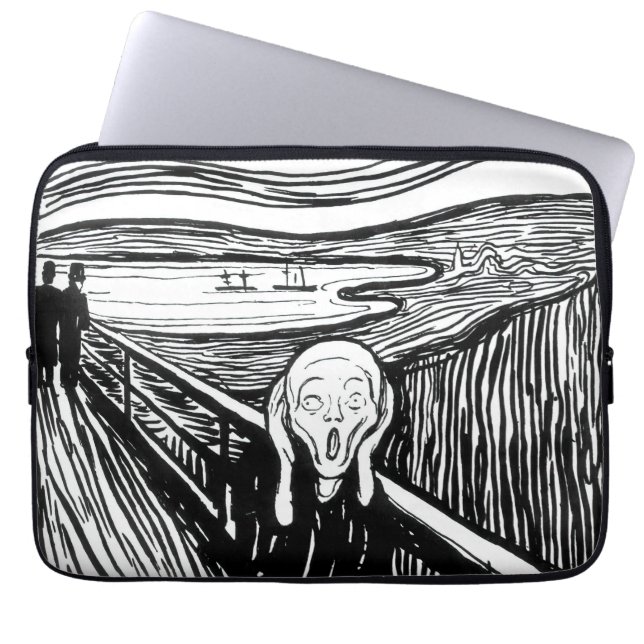 Edvard Munch - Skrämlitografi Laptop Fodral (Framsidan)