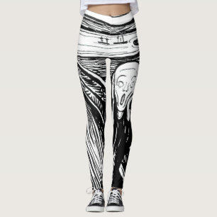 Edvard Munch - Skrämlitografi Leggings