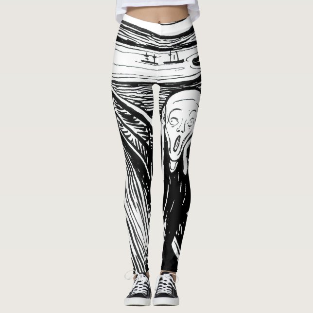 Edvard Munch - Skrämlitografi Leggings (Framsida)
