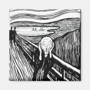 Edvard Munch - Skrämlitografi Magnet