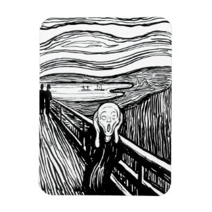 Edvard Munch - Skrämlitografi Magnet
