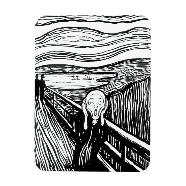 Edvard Munch - Skrämlitografi Magnet (Vertikal)