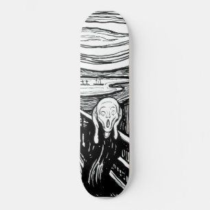Edvard Munch - Skrämlitografi Mini Skateboard Bräda 18,5 Cm