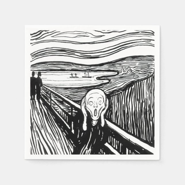 Edvard Munch - Skrämlitografi Pappersservett (Framsidan)