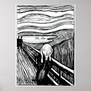 Edvard Munch - Skrämlitografi Poster