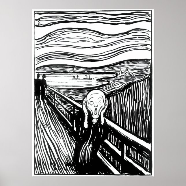 Edvard Munch - Skrämlitografi Poster (Framsidan)