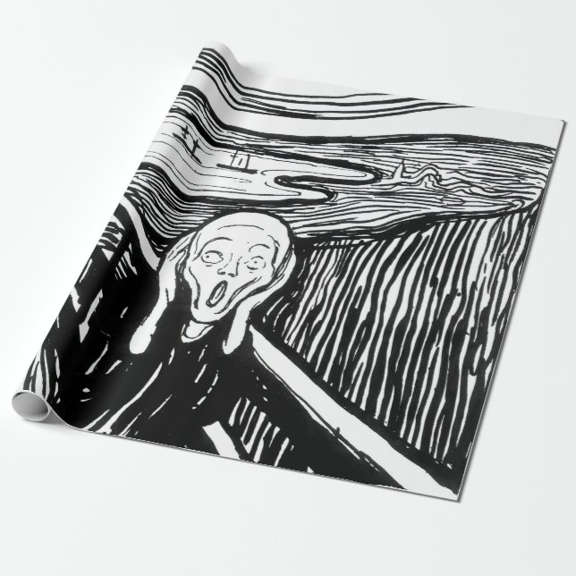 Edvard Munch - Skrämlitografi Presentpapper (Utrullad)