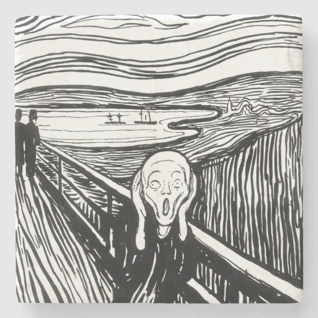 Edvard Munch - Skrämlitografi Stenunderlägg (Framsidan)