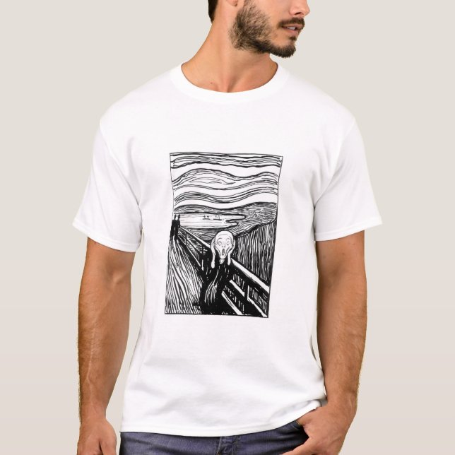 Edvard Munch - Skrämlitografi T Shirt (Framsida)