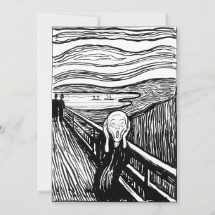 Edvard Munch - Skrämlitografi Tack Kort